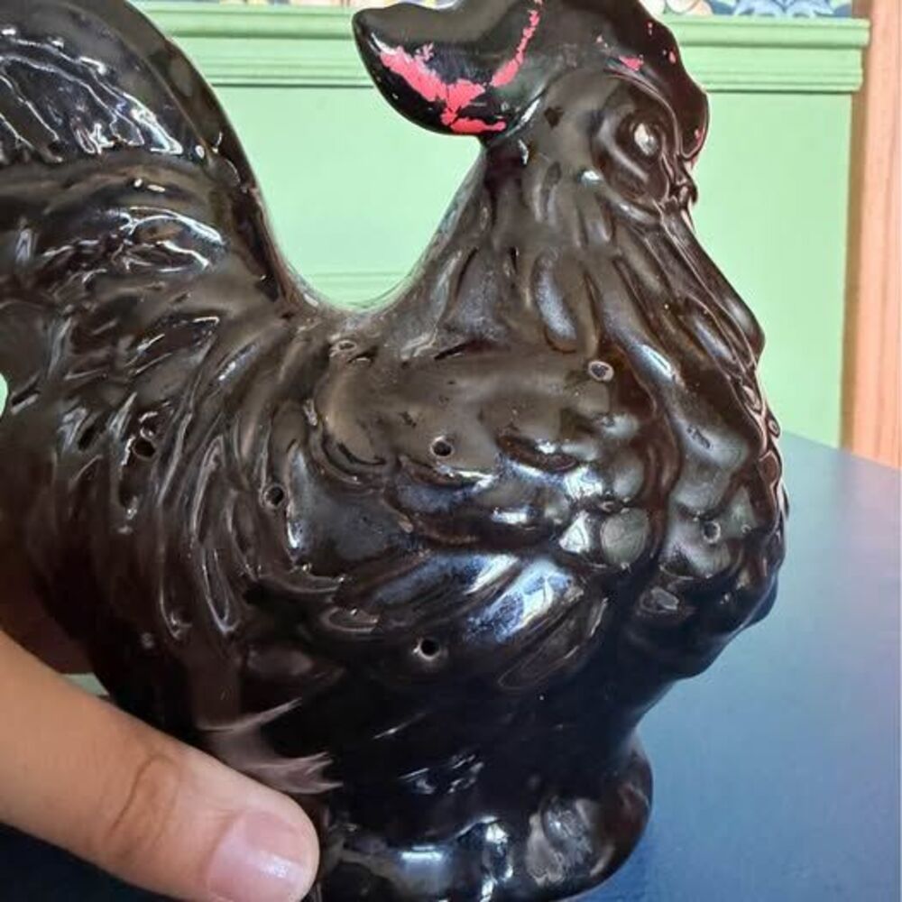 Vintage Ceramic Rooster Figurine Appetizer Toothpick Holder - Picture 6 of 6